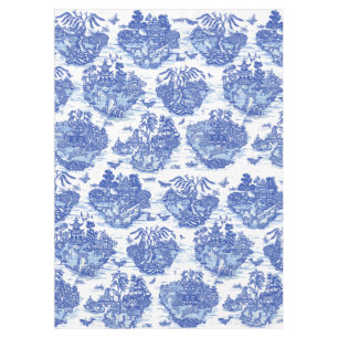 Mantel Blue Willow Animal Rabbit Fox Deer Oriental Design