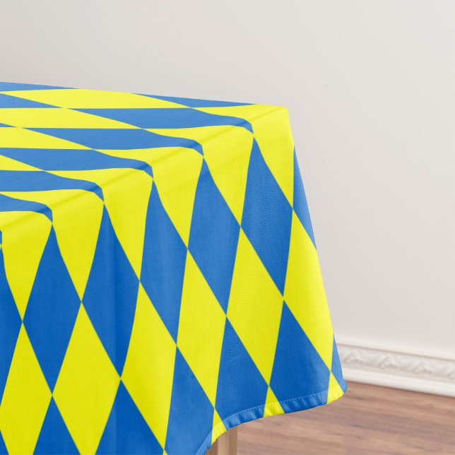 Mantel Blue Yellow Harlequin Checkered Design  (Subido por el creador)