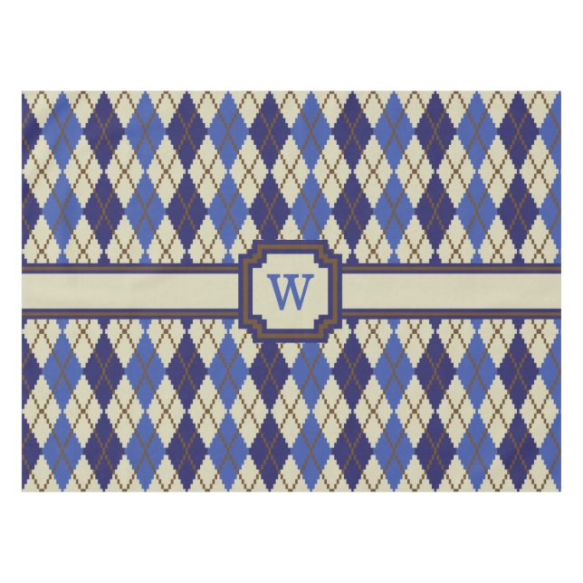 Mantel Blueberry Scone Argyle Tablecloth (Frente (Horizontal))