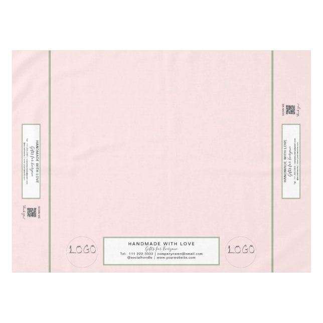 Mantel Blush Verde Exposición de Artesanías 52 x 70 Códig (Frente (Horizontal))