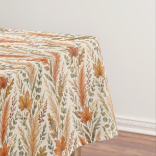 Mantel Boda Botánica Floral de Otoño Boho con Hierba de P