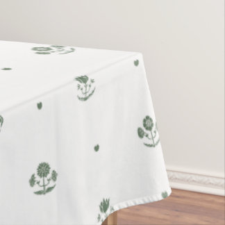 Mantel Boda con estampado botánico verde y blanco
