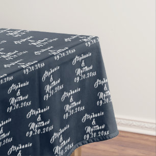 Mantel Boda de nombres de novias y novias simple y elegan