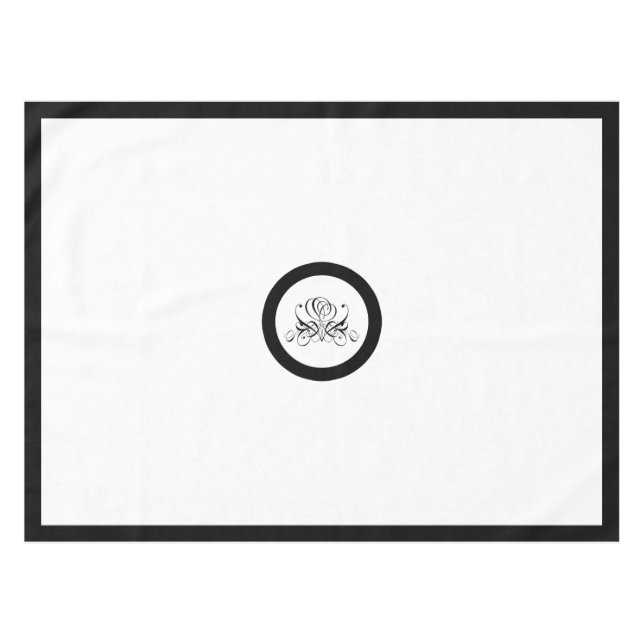 Mantel Boda de Rosa negro caligrafía (Frente (Horizontal))