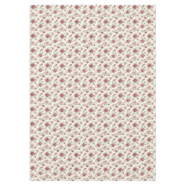 Mantel Boda floral crema roja bastante chic