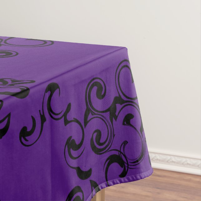 Mantel Boda gótico de Black Swirl Purple (In Situ)