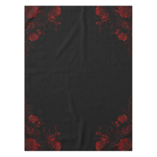 Mantel Boda gótico elegante floral rojo profundo