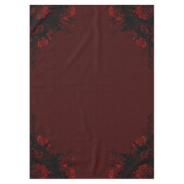 Mantel Boda gótico elegante floral rojo profundo