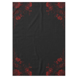 Mantel Boda gótico elegante floral rojo profundo