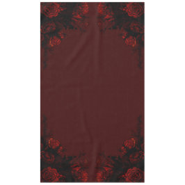 Mantel Boda gótico elegante floral rojo profundo
