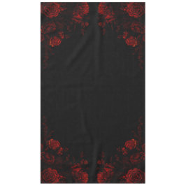 Mantel Boda gótico elegante floral rojo profundo