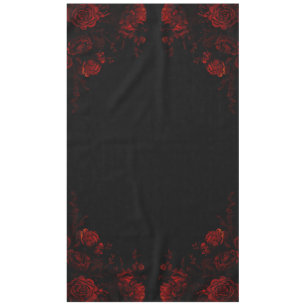 Mantel Boda gótico elegante floral rojo profundo