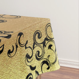 Mantel Boda gótico Gold & Black Swirl