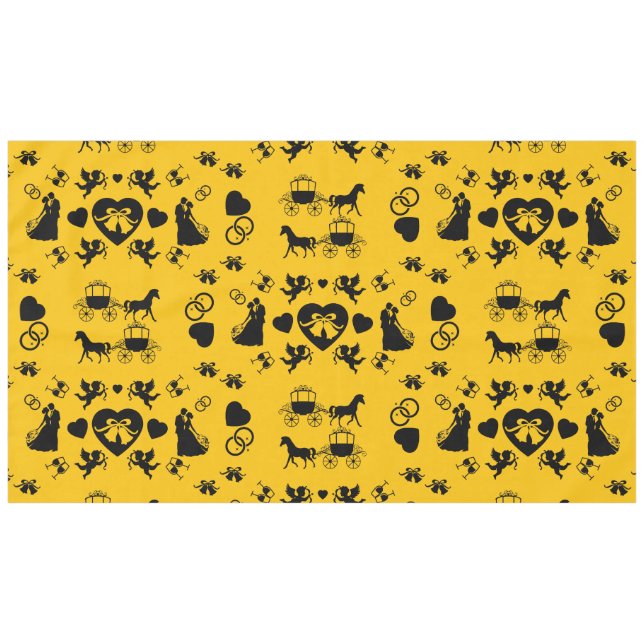 Mantel Boda Romántico De Caballos Y Carros (Frente (Horizontal))