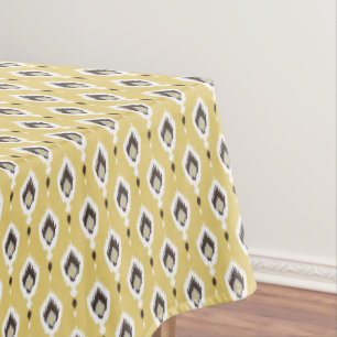 Mantel Boho chic amarillo ikat patrón tribal monograma