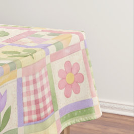 Mantel Boho Chic Pink & Green Quilt Floral Patchwork