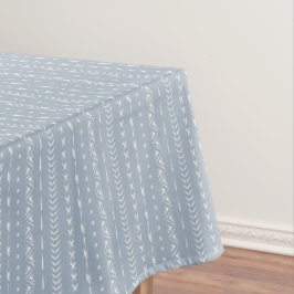 Mantel Boho Costero Flecha Raya Geométrico Azul Polvorien
