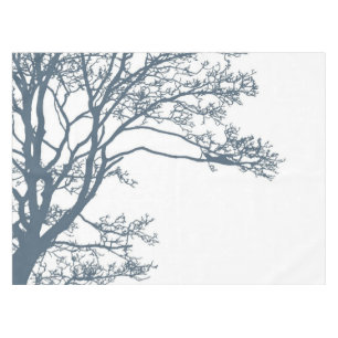 Mantel Boho de árbol único azul