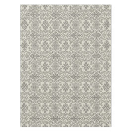Mantel Boho Floral Damask Line Art, Black on Beige