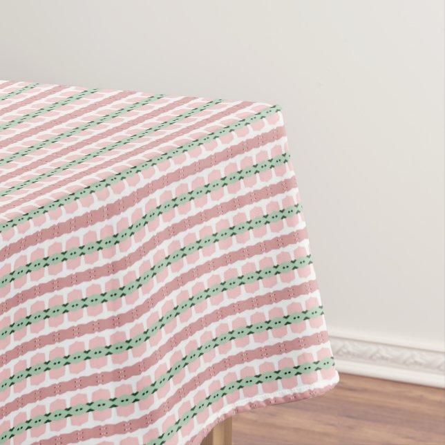 Mantel Boho Funky Retro Eclectic Pastel Navidad Raya (In Situ)