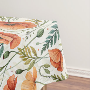 Mantel Boho Garden of Beautiful Poppies
