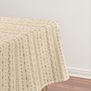 Mantel Boho Geométrico de Franja Suroeste Cálido Neutral
