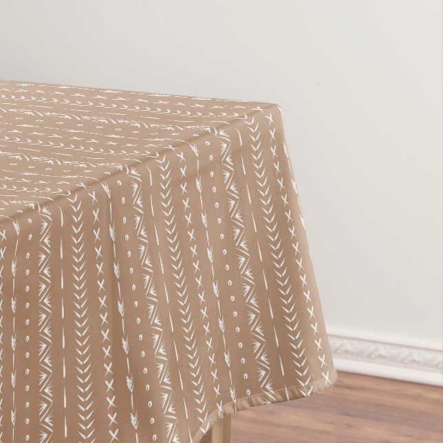 Mantel Boho Geométrico de rayas sureñas cálido neutro Tan (In Situ)