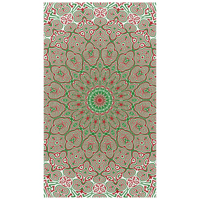 Mantel Boho Hippie Funky Trippy Ornate Navidades Mandala (Anverso)