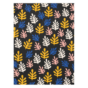 Mantel Boho Matisse formas botánicas en azul rosado negro