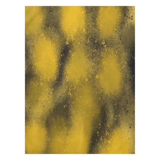 Mantel Bolas de pintura negras y amarillas (Anverso)