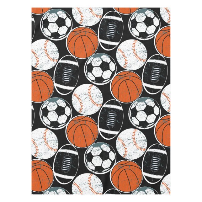Mantel Bolas deportivas de equipo (Anverso)