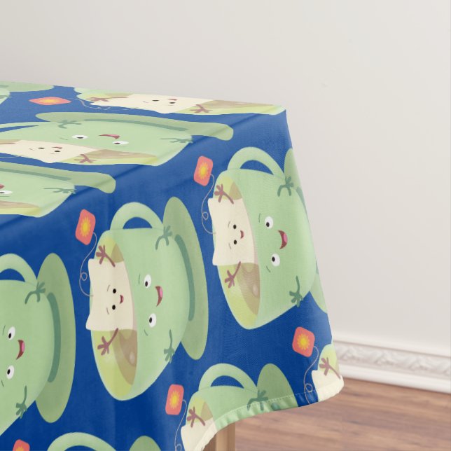 Mantel Bolsita de té linda taza caricatura personaje humo (In Situ)