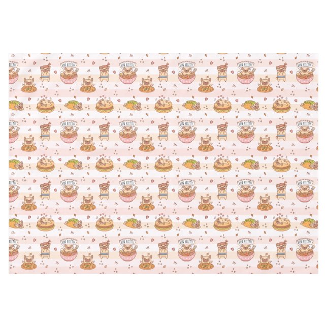 Mantel Bon Appetit Pug Food (Frente (Horizontal))