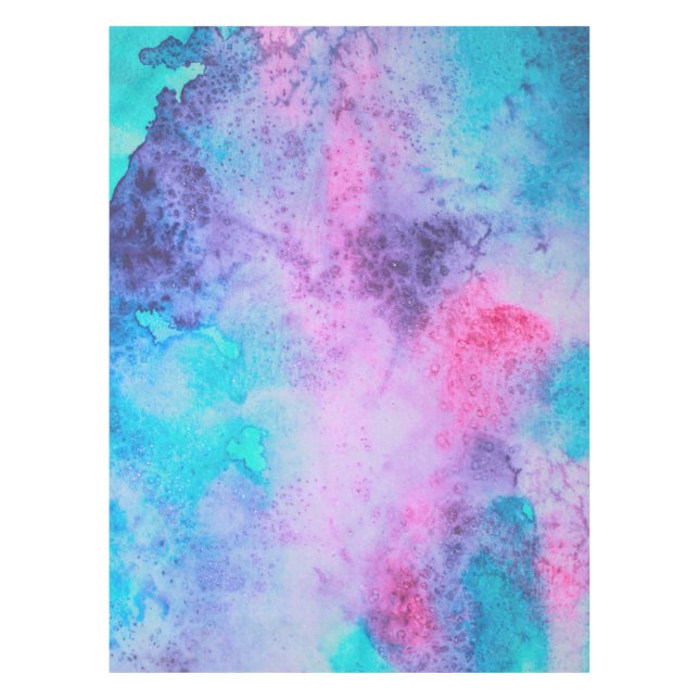 Mantel Bonito Azul rosa Morado Salado Agua Arte (Anverso)