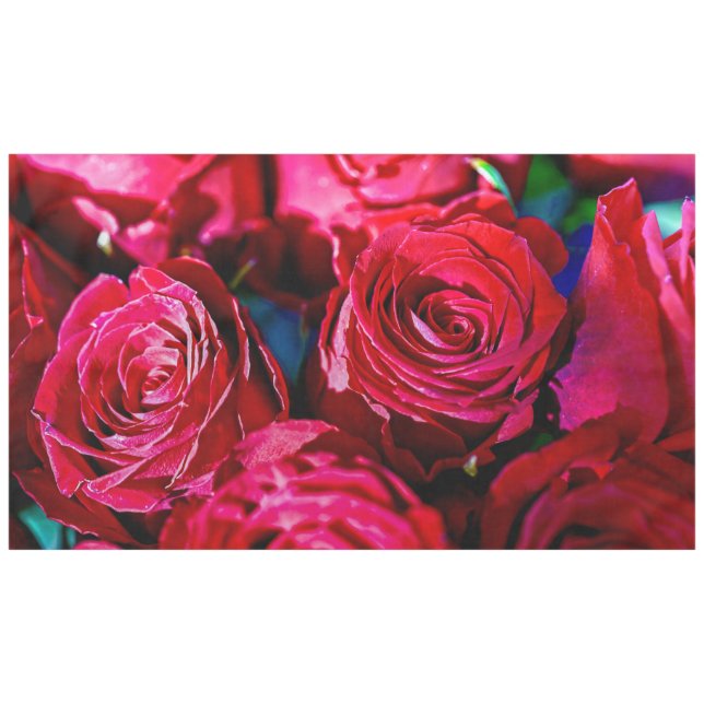 Mantel Bonito Bunch De Rosas Rojas (Frente (Horizontal))