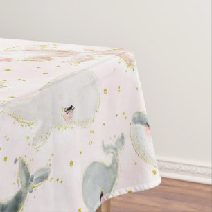 Mantel Bonito Dolphin Purpurina de oro de ballena rosa ni