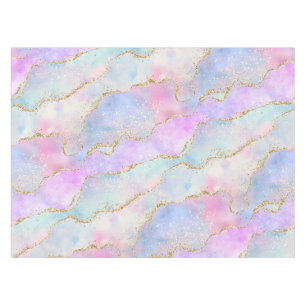 Mantel Bonito Pastel Agate Vena acuarela Purpurina de o