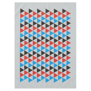 Mantel Bonito Patrón de triángulo azul rojo negro + tu id