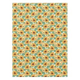 Mantel Bonito Sunflower Patrón amarillo y verde