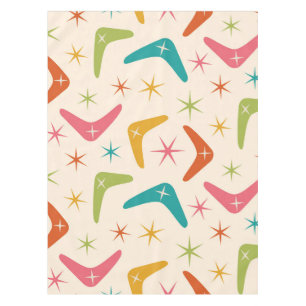 Mantel Boomerang de mediados del siglo con estallidos ret