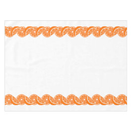 Mantel Borde de rebanada de naranja cítrica de verano ele