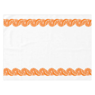 Mantel Borde de rebanada de naranja cítrica de verano ele