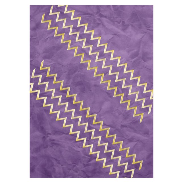 Mantel Borde dorado - zigzag + tu espalda y texto (Anverso)