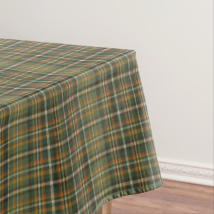Mantel Bosque Antiguo Plaid de Tartán Verde Naranja Oxida