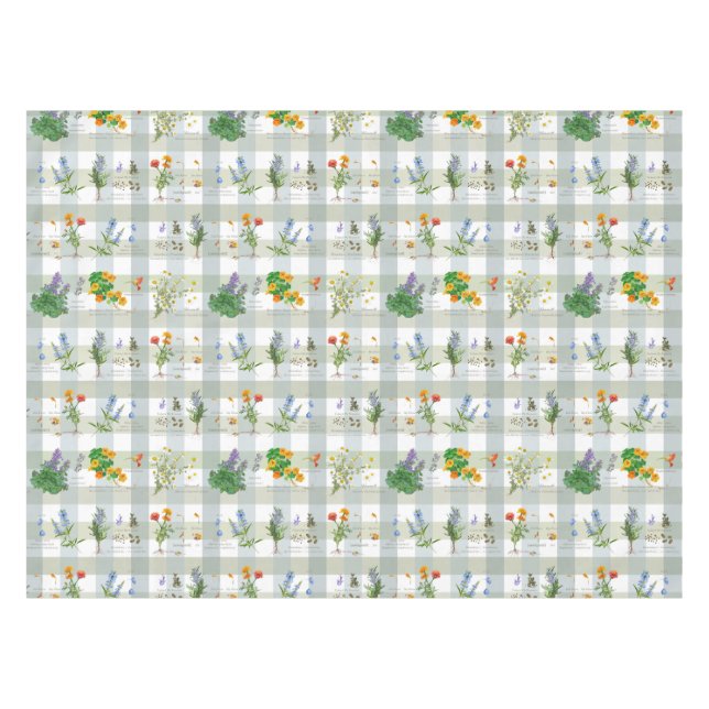 Mantel Botanical Herbal checkered (Frente (Horizontal))