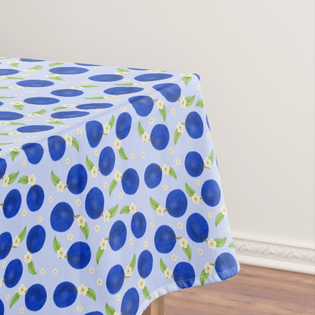 Mantel Botanical Plums Collection Blue (In Situ)