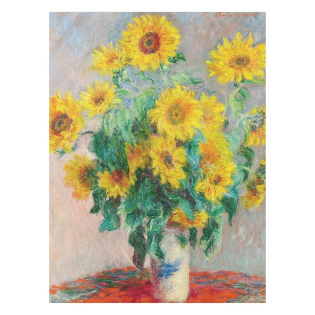 Mantel Bouquet de los girasoles Claude Monet (Anverso)