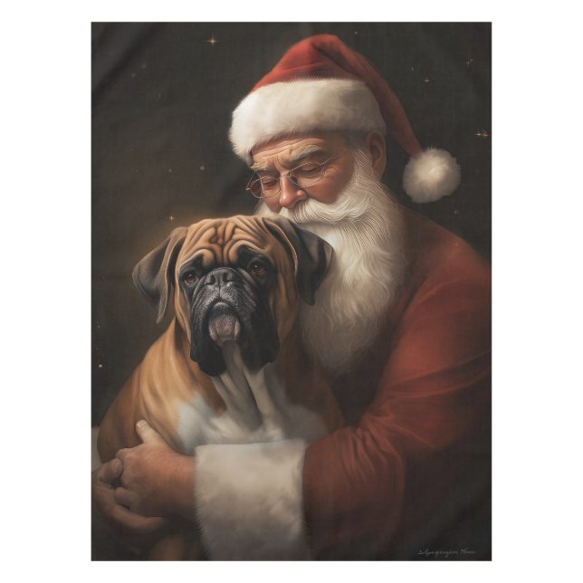 Mantel Boxeador con Navidades festivos de Santa Claus (Anverso)