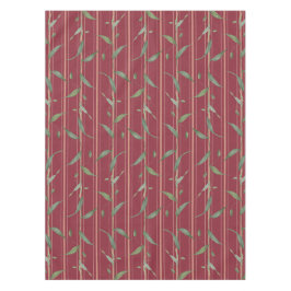 Mantel Branch of leaves on red wallpaper