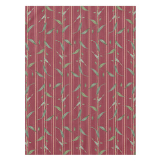 Mantel Branch of leaves on red wallpaper